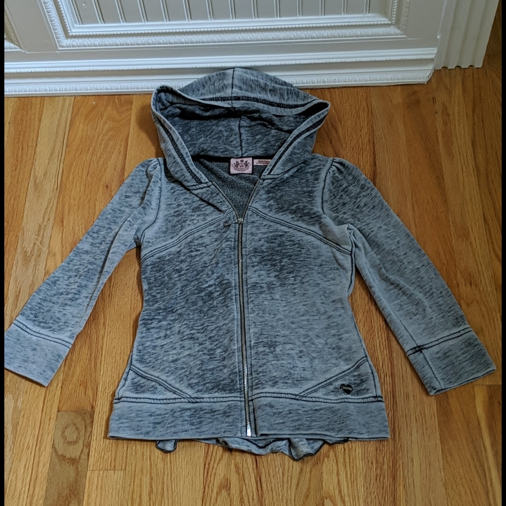 Juicy Couture grey distressed style hoodie